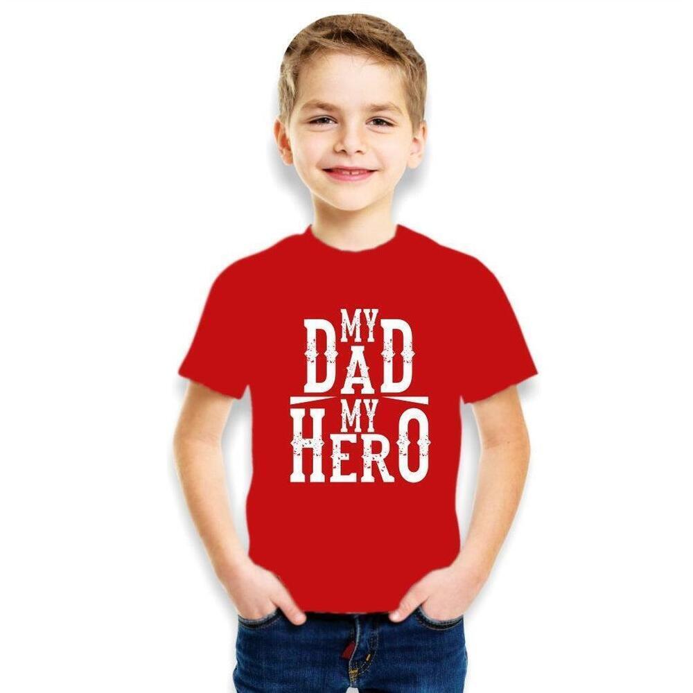 My Dad My Hero Cotton Tshirts For Boys